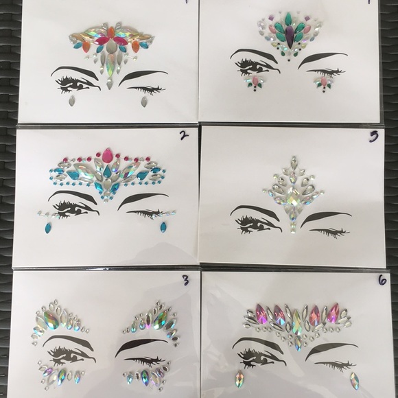 (G) Adhesive Facial Jewels - Picture 8 of 8